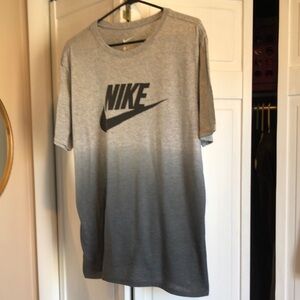 Nike Gray Short Sleeve Tee with Gradient Design